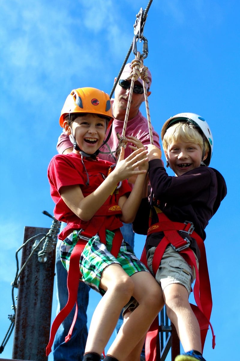 Zip-lining through lush rainforests